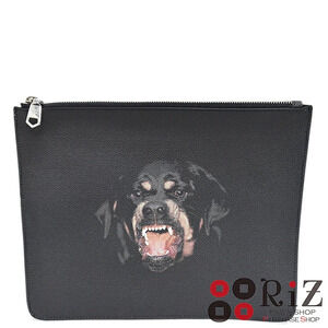 GIVENCHY Rottweiler Clutch Bag Shoulder Clutch Black